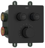 SMART SELECT podomietková termostatická sprchová batéria, box, 2 výstupy, čierna mat
