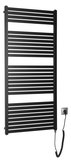 SAPHO TONDI-E elektrické vykurovacie teleso, rovné, 600x1330 mm, 600 W, čierna mat – infračervený panel