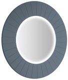 LUMIRO STRIP guľaté zrkadlo s LED osvetlením v ráme, priemer 90cm, siena