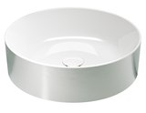 KUBE X keramické umývadlo na dosku, priemer 45cm, biela ExtraGlaze/strieborná