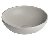 TURF betónové umývadlo na dosku vrátane výpuste, priemer 44cm, biely pieskovec