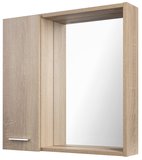 ZOJA/KERAMIA FRESH STRIP galérka s LED osvetlením 60x60x14cm, ľavá, dub platin