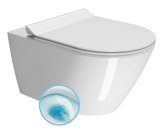 KUBE X závesná WC misa, GeniusFlush, 36x55cm, biela ExtraGlaze