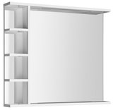 KORIN STRIP zrkadlo s LED osvetlením a poličkami 80x70x12cm