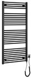 SAPHO DIRECT-E elektrické vykurovacie teleso, rovné, 600x1320 mm, 600 W, čierna – kúpeľňový radiátor