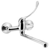 AQUALINE 35 nástenná batéria, lekárska páka, ramienko ploché, 220mm, chróm