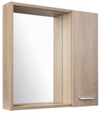 ZOJA/KERAMIA FRESH STRIP galérka s LED osvetlením, 60x60x14cm, pravá, dub platin
