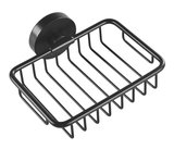 SAPHO X-ROUND BLACK mydeľnička, čierna mat – dávkovač mydla / mydlovnička