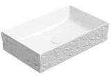 KUBE X DIAMANTE keramické umývadlo na dosku 60x37cm, biela ExtraGlaze
