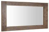 BRAND zrkadlo v drevenom ráme 130x70cm, morený smrek