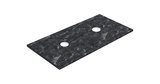 ALTACERAMICA keramická doska 100x2x49cm, 2 otvory na odtok, mramor/čierna mat