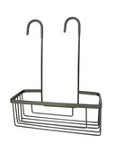 SMART polička do sprchy závesná, na batériu, 300x375x120 mm, gun metal