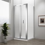 EASY obdĺžniková sprchová zástena 800x900mm, skladacie dvere, L/P varianta, číre sklo
