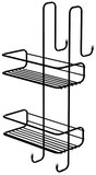 CHROM LINE závesná sprchová polička 240x490x220mm, čierná mat