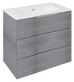 CIRASA umývadlová skrinka 79,8x75x46cm, 3x zásuvka, dub strieborný