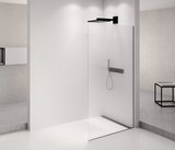 ARCHITEX BLACK MATT sprchová zástena 1262 mm, sklo Flute