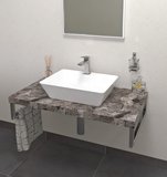 AVICE doska pod umývadlo 110x50cm, hrúbka 5cm, šedý kameň