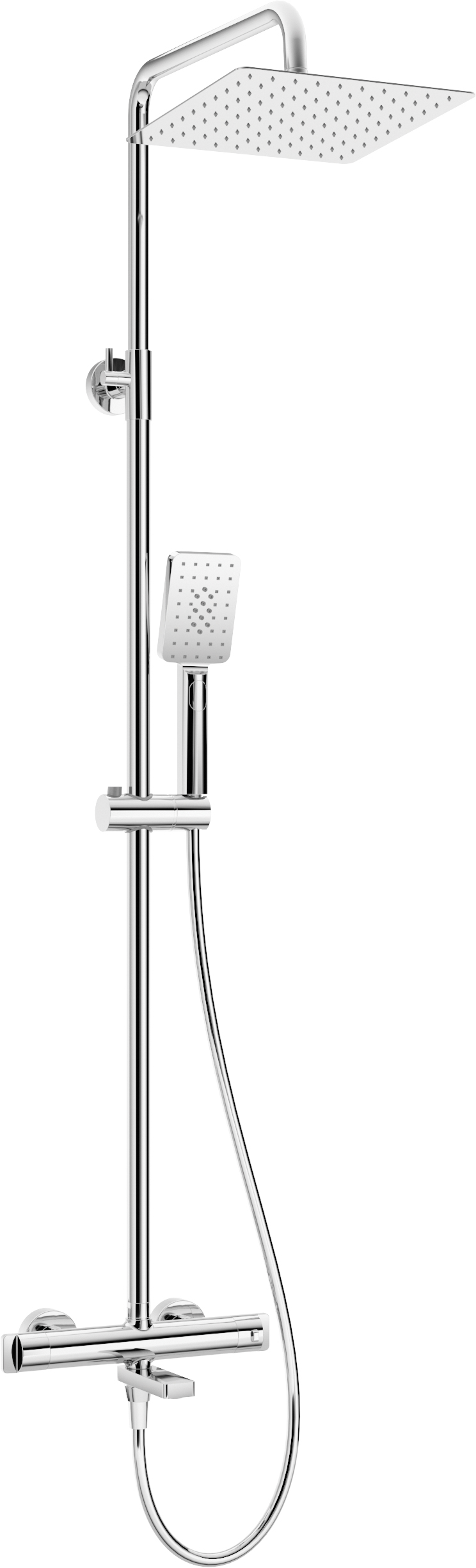 Therm - Deszczownica z baterią wannową termostatyczną