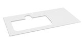 BRAHEA doska Rockstone s otvorom 101x51,5cm (70+30cm), ľavá, biela matná