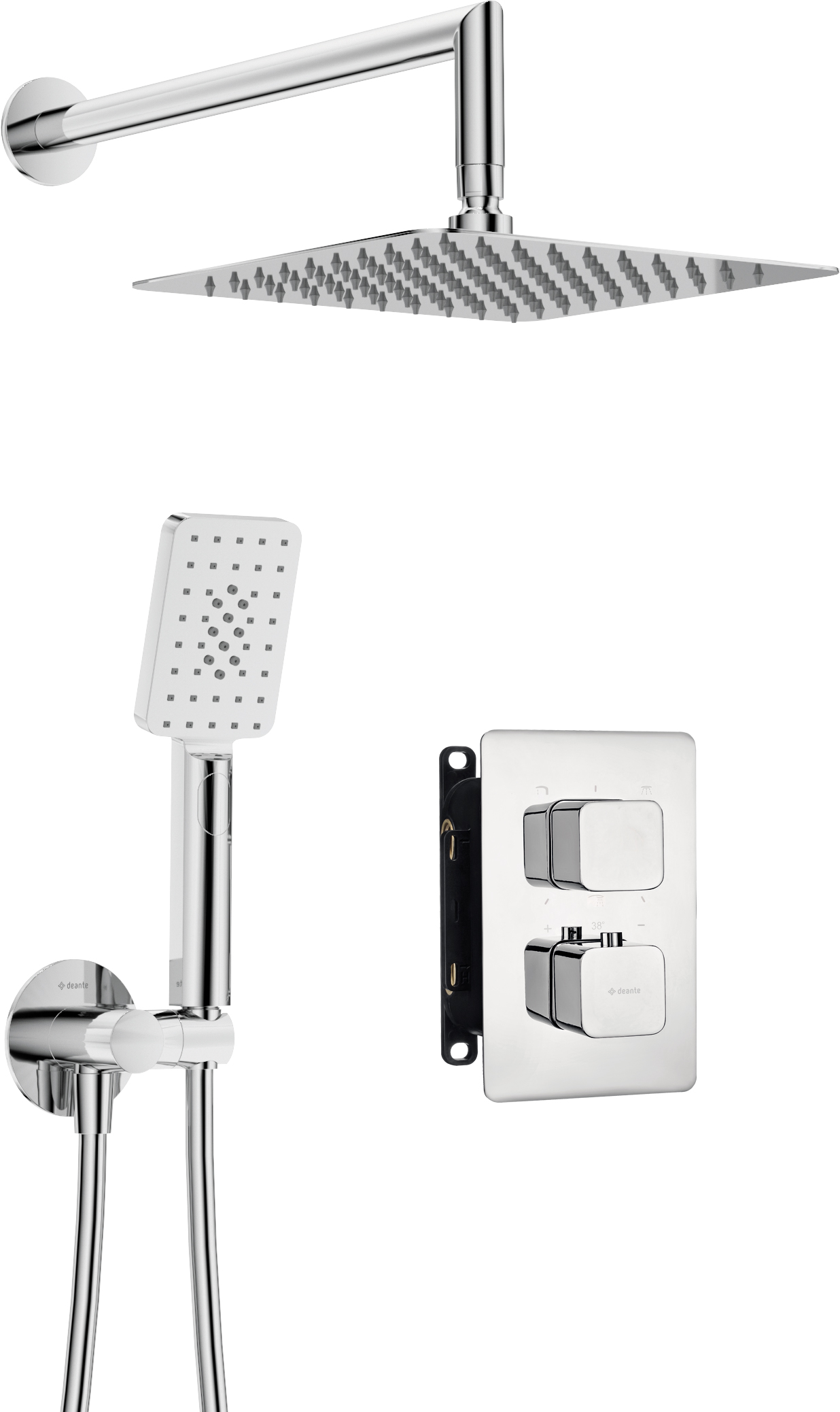 Podomietkový sprchový set Deante s BOXom termostatickým