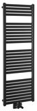 SAPHO TONDI vykurovacie teleso 450x1330 mm, stredové pripojenie, čierna mat – kúpeľňový radiátor