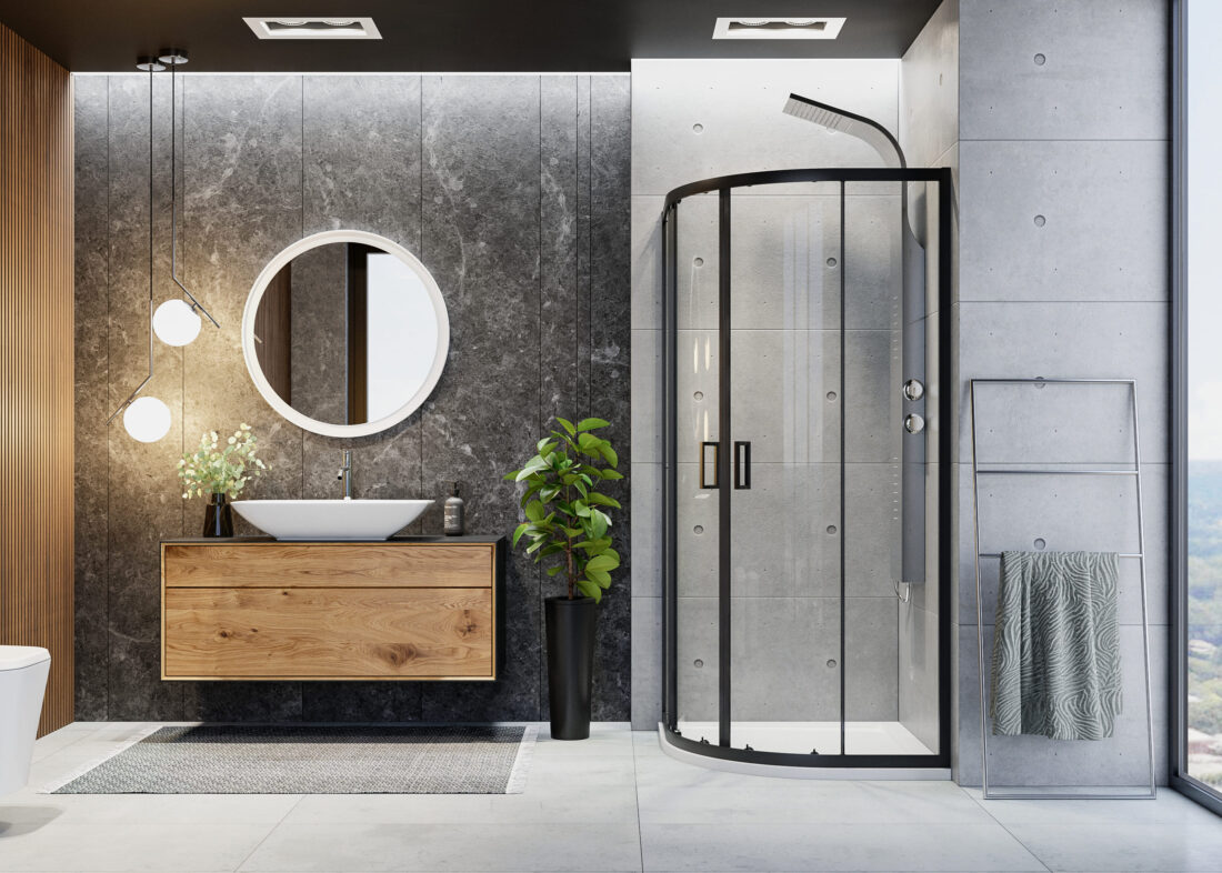 Aquatek ABILITY BLACK S4 80×80, 90×90 – štvorcový sprchový kút