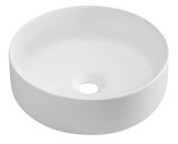 INFINITY ROUND keramické umývadlo na dosku, priemer 36cm, biela mat