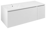 LOREA skrinka 120x46x51,5cm (90+30cm), ľavá, biela matná