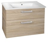 VEGA umývadlová skrinka 82x67,6x43,8cm, 2x zásuvka, dub platin