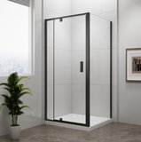 EASY BLACK obdĺžniková sprchová zástena pivot dvere 900-1000x800mm L/P varianta