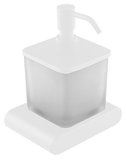 FLORI dávkovač mydla 300ml, mliečne sklo, biely mat