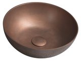 FORMIGO betónové umývadlo na dosku, priemer 39cm, meď mat