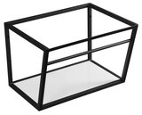 SKA konzola pod umývadlo 600x400x460mm, čierna mat, s bielou MDF policou