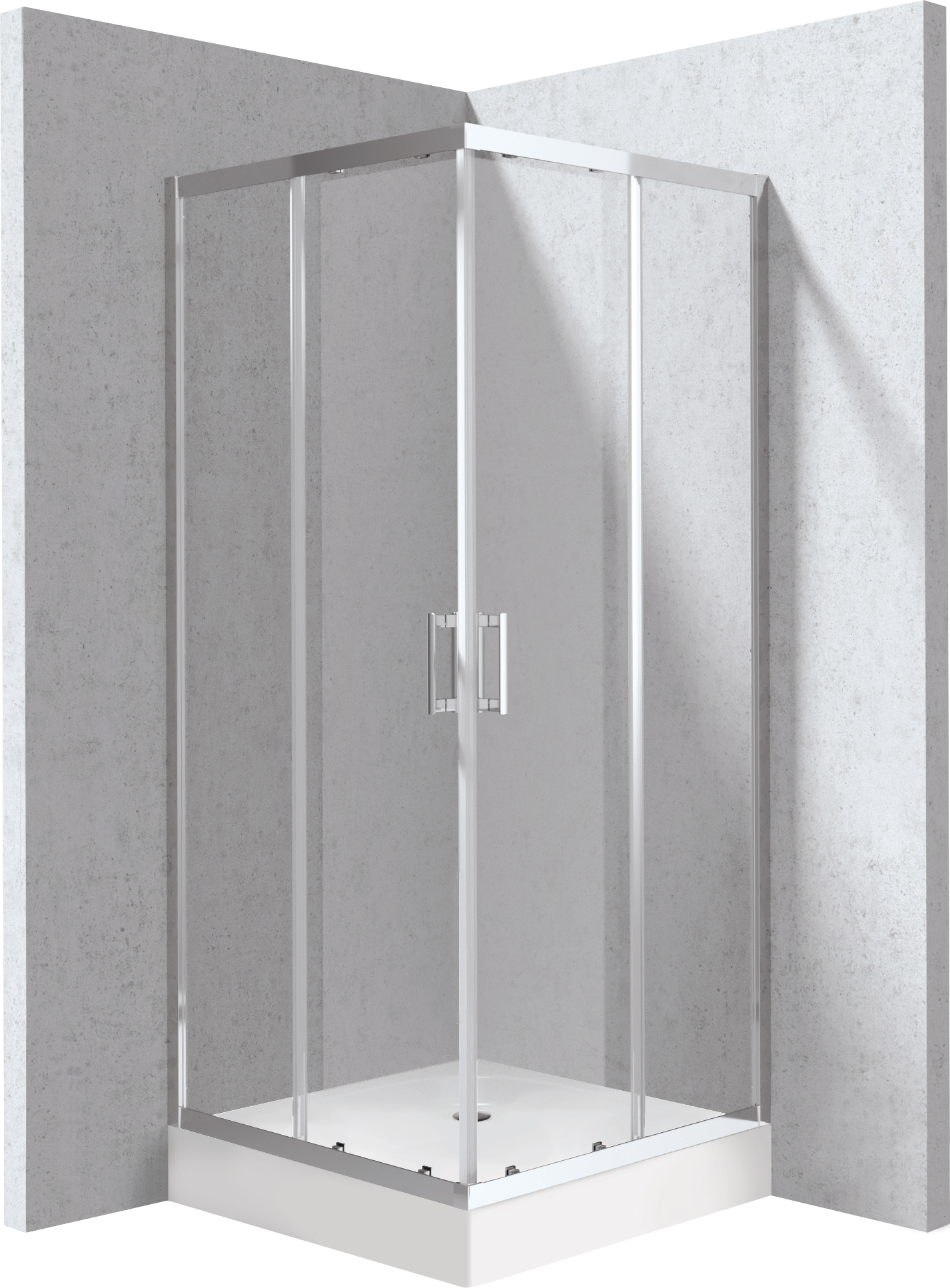 Deante Funkia Evo - Kabina prysznicowa z brodzikiem kwadratowa 80x80 cm – sprchový box
