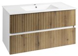 PANEDA STRIP umývadlová skrinka 99,5x55x45,2cm, dub emporio