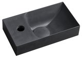 PICCOLINO betónové umývadlo 30,8x17cm, batéria vľavo, antracit mat