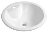 SHIPRA keramické umývadlo zápustné, priemer 46cm, biela