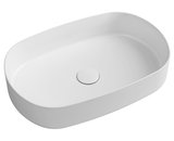 INFINITY OVAL keramické umývadlo na dosku, 55x36cm, biela matná