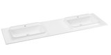BRAHEA dvojumývadlo 181x51,5cm (80+20+80cm), Rockstone, biela matná