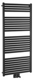 SAPHO TONDI vykurovacie teleso 600x1330 mm, stredové pripojenie, čierna mat – kúpeľňový radiátor