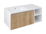 LOREA skrinka 100x46x51,5cm (70+30Pcm), ľavá, dub Alabama/biela matná
