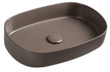 INFINITY OVAL keramické umývadlo na dosku, 55x36cm, taupe