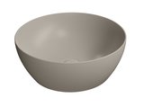 PURA keramické umývadlo na dosku, Ø 42cm, tortora mat