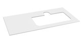 BRAHEA doska Rockstone s otvorom 101x51,5cm (30+70cm), pravá, biela matná