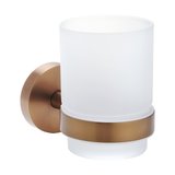 SAPHO X-ROUND COPPER pohár, mliečne sklo, meď mat – dávkovač mydla / mydlovnička