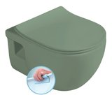 BRILLA závesná WC misa, Rimless, 36,5x53cm, zelená mat