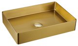 AURUM nerezové umývadlo 50x35,2cm, vrátane výpuste, zlato mat
