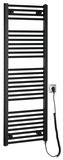 SAPHO DIRECT-E elektrické vykurovacie teleso, rovné, 450x1320 mm, 400 W, čierna – kúpeľňový radiátor