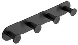 X-ROUND BLACK samolepiaci štvorháčik, čierna mat