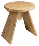 SAPHO ASTYLE guľatá stolička priemer 36x41cm, masívne drevo prírodný dub